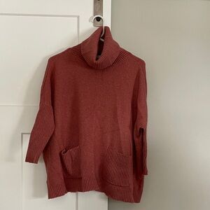 LOFT Women's Turtleneck Sweater - mauve color